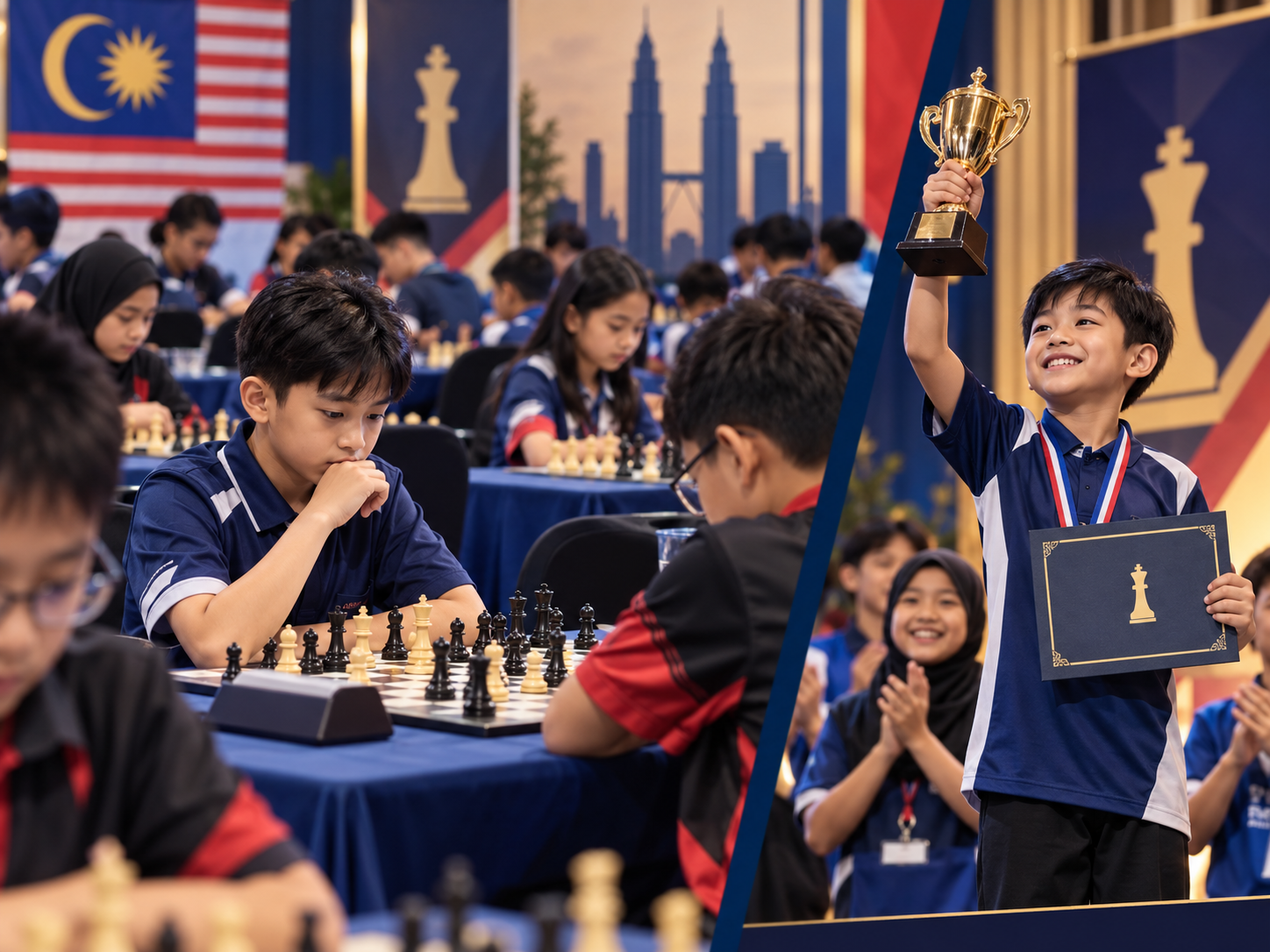 学生在棋赛中挑战并获得成就
