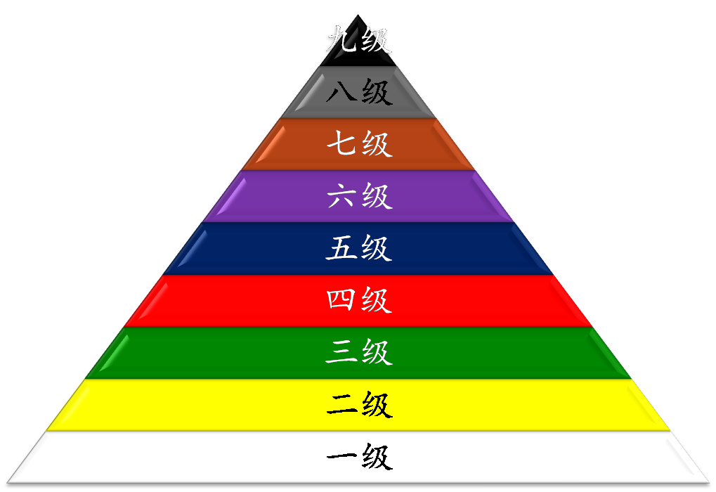 Mega Chess Academy 一级至九级等级位金字塔